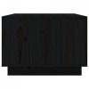 Stolik kawowy, czarny, 80x50x35 cm, lite drewno sosnowe