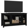 Szafka pod telewizor, czarna, 103x36,5x52 cm, drewno sosnowe
