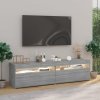Szafki pod TV z LED, 2 szt., szary dąb sonoma 75x35x40 cm