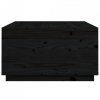 Stolik kawowy, czarny, 80x80x45 cm, lite drewno sosnowe