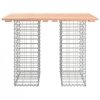 Ławka ogrodowa, gabion, 100x70x72 cm, lite drewno daglezjowe