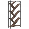 Regał, brązowy dąb 79x30x180 cm materiał drewnopochodny i metal