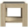 Stolik kawowy z LED, dąb sonoma, 53x53x45 cm