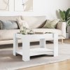 Stolik kawowy z LED, biały 73x53x45 cm, materiał drewnopochodny