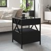 Stolik nocny z LED Infinity, czarny, 40x40x51 cm