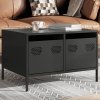 Szafka RTV, czarna, 68x50x43,5 cm, stal walcowana na zimno
