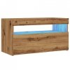 Szafki TV z LED, 2 szt., dąb artisan, materiał drewnopochodny