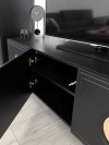 Komoda RTV LAZZO 200 czarny mat / dąb craft