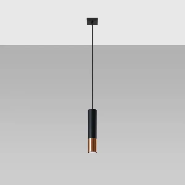 Lampa wisząca LOOPEZ 1 czarny/miedź
