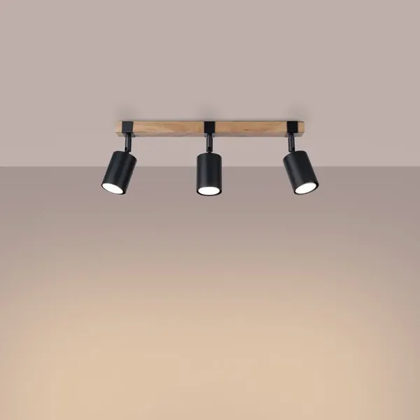 Plafon FAGER 3 czarny