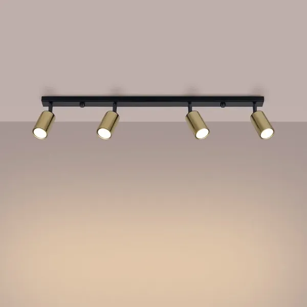 Plafon WINX 4L czarny/złoty