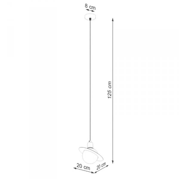 Lampa wisząca HYPERION 1 czarny