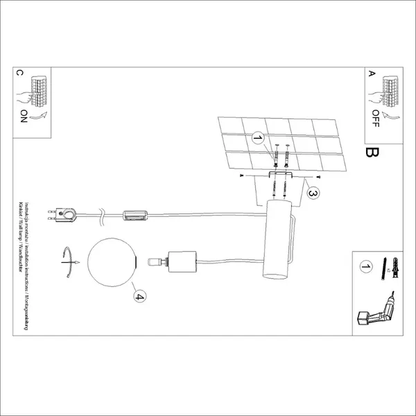 Kinkiet NIMBI G9 z włącznikiem