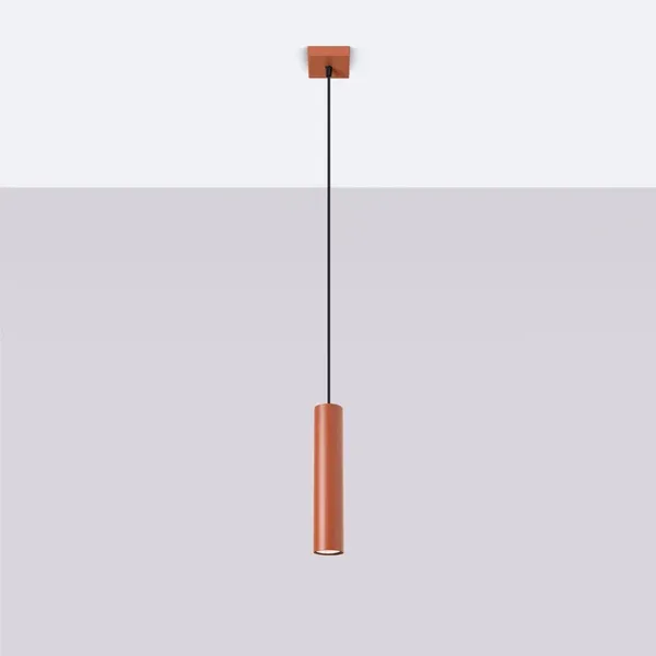 Lampa wisząca LAGOS 1 ochra czerwona