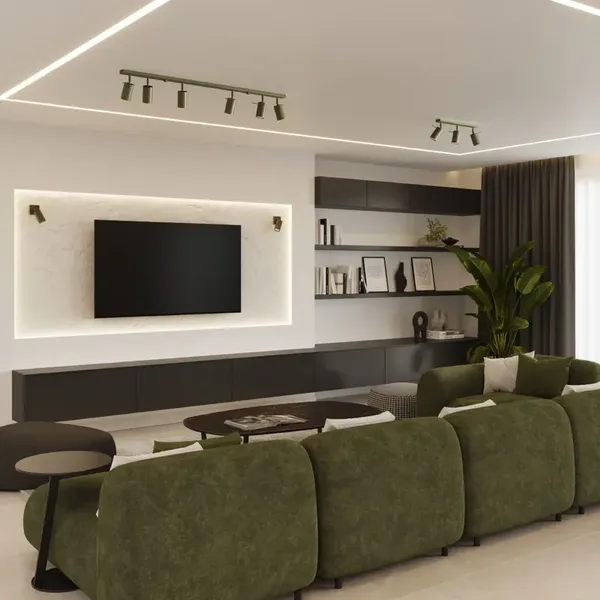 Plafon RING 4L zielony oliwkowy