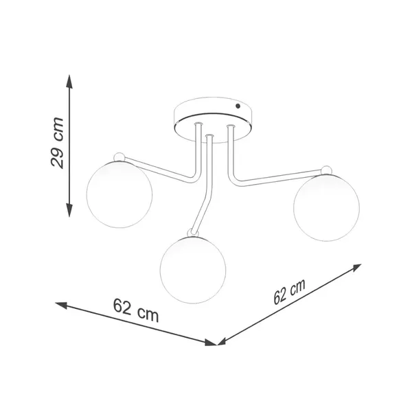 Żyrandol ASTRAL 3 czarny
