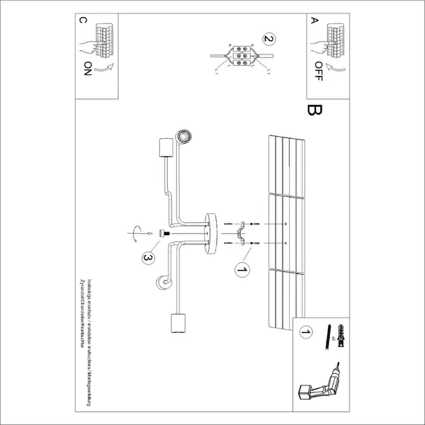 Żyrandol TIMBO 4 czarny