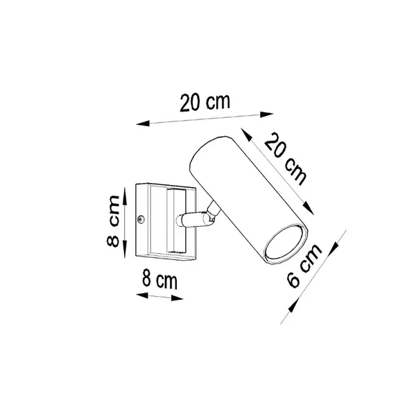 Kinkiet DIREZIONE czarny