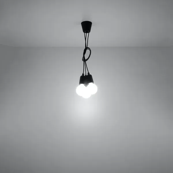 Lampa wisząca DIEGO 3 czarna