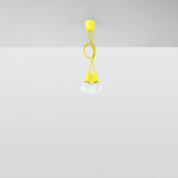 Lampa wisząca DIEGO 3 żółta