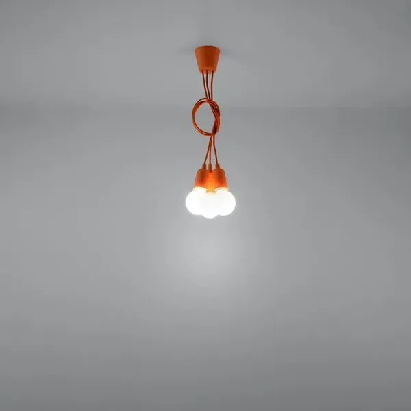 Lampa wisząca DIEGO 3 pomarańczowy