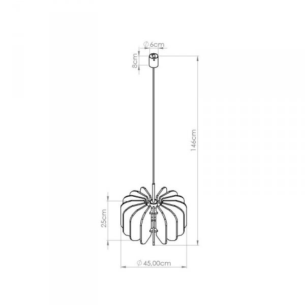 Lampa wisząca MULA 45 żółta