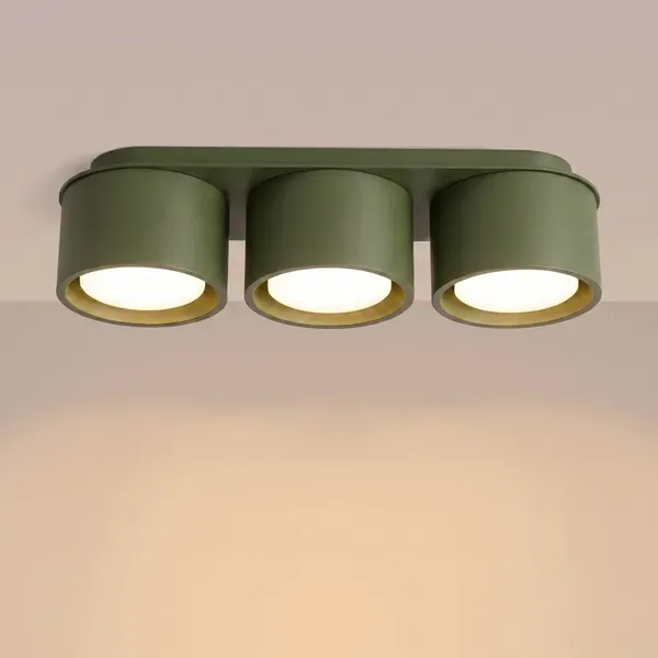 Plafon MODO 3 zielona oliwka Gx53