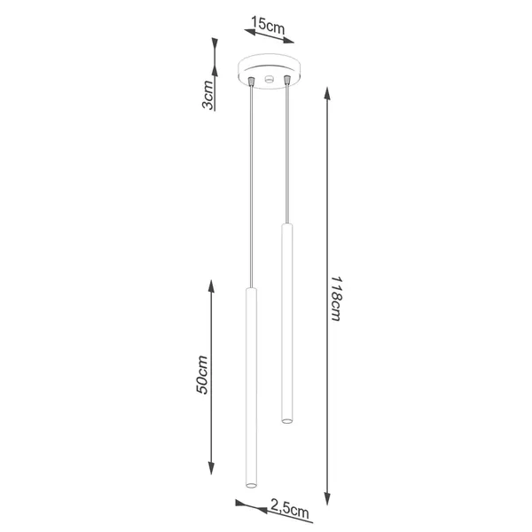 Lampa wisząca PASTELO 2 burgund