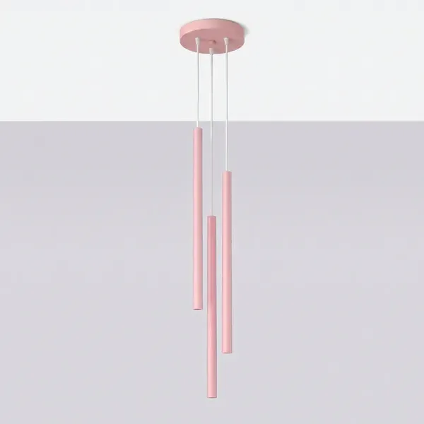 Lampa wisząca PASTELO 3P różowa