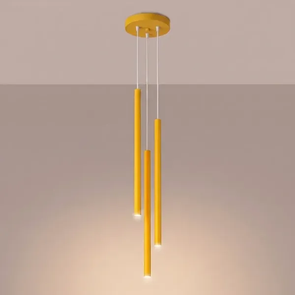 Lampa wisząca PASTELO 3P żółta