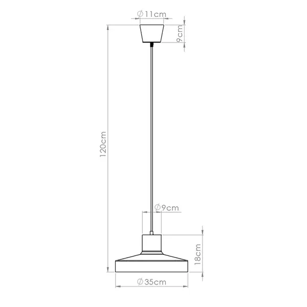 Lampa wisząca BILO brązowa