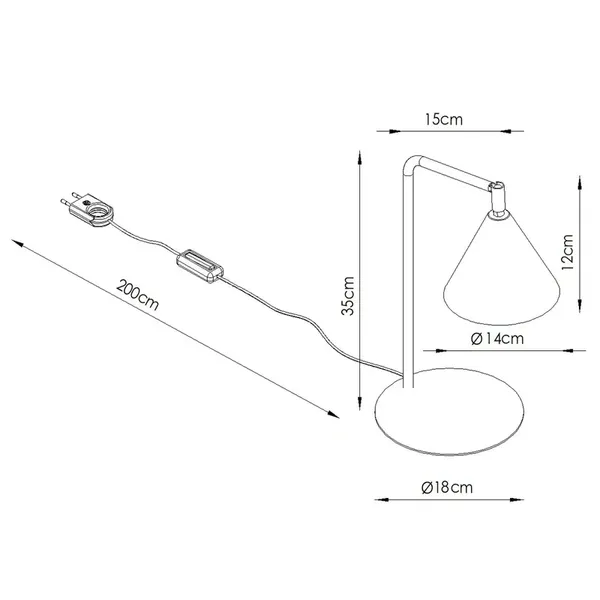 Lampa biurkowa NOX czarna