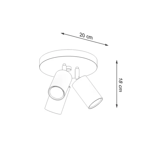 Plafon RING 3P taupe