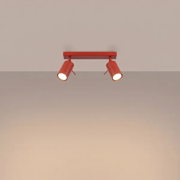 Plafon RING 2 czerwony