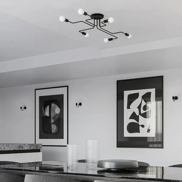 Żyrandol VECTOR 8 czarny