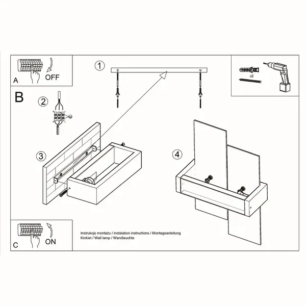 Kinkiet FENIKS 1 wenge