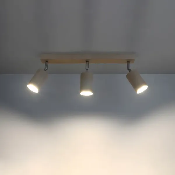 Plafon BERG 3 naturalne drewno