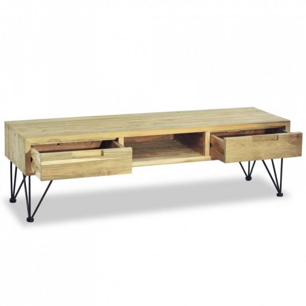 Szafka pod telewizor, 120 x 35 x 35 cm, lite drewno tekowe
