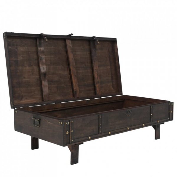 Stolik kawowy w stylu vintage z sklejka, 120x55x35 cm