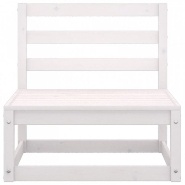4-osobowa sofa ogrodowa, biała, lite drewno sosnowe