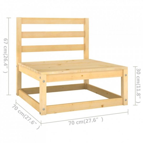 4-osobowa sofa ogrodowa z poduszkami, lite drewno sosnowe