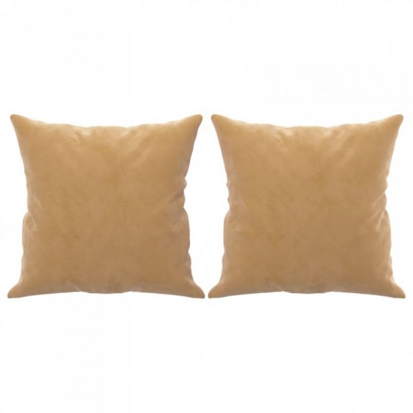 2-osobowa sofa z poduszkami, brązowa, 120 cm, aksamit
