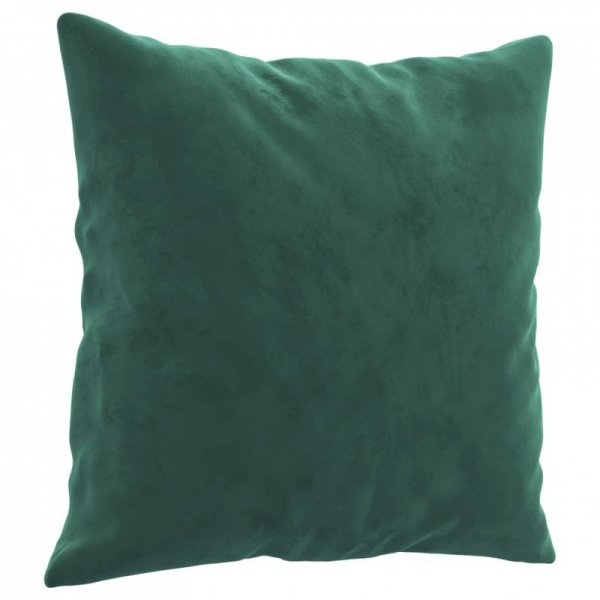 2-osobowa sofa z poduszkami, ciemnozielona, 140 cm, aksamit