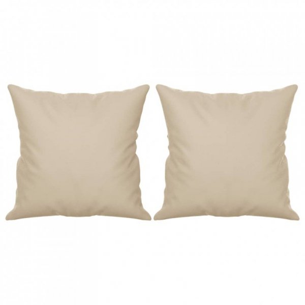 2-osobowa sofa z poduszkami, kremowa, 140 cm, mikrofibra