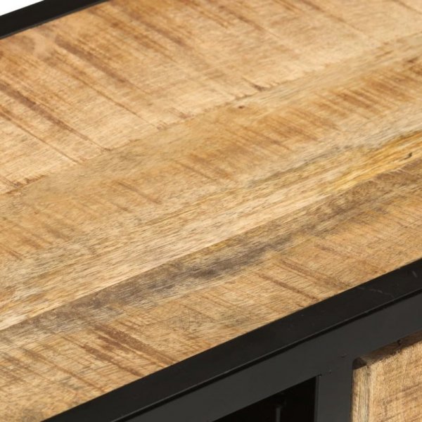 Szafka pod TV, 90x30x48 cm, surowe drewno mango