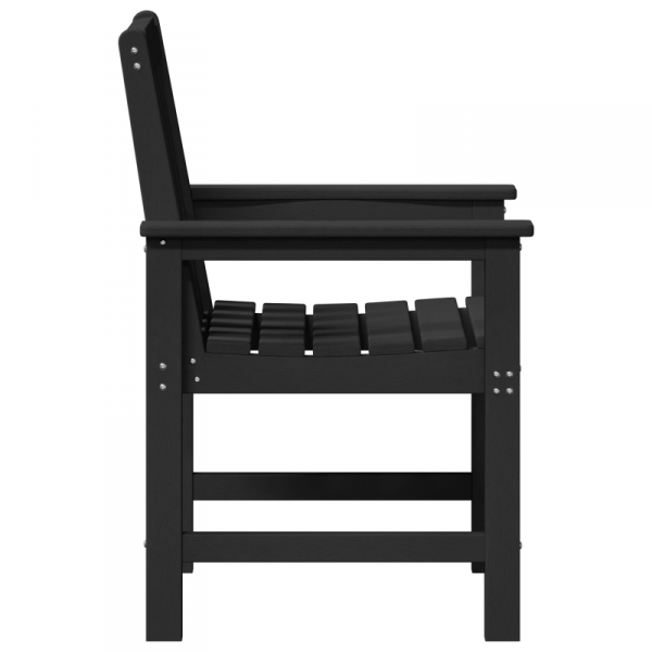 Krzesła jadalne  4 szt Czarne 65,5x55,5x88 cm HDPE, Krzesła jadalne  2 szt Czarne HDPE