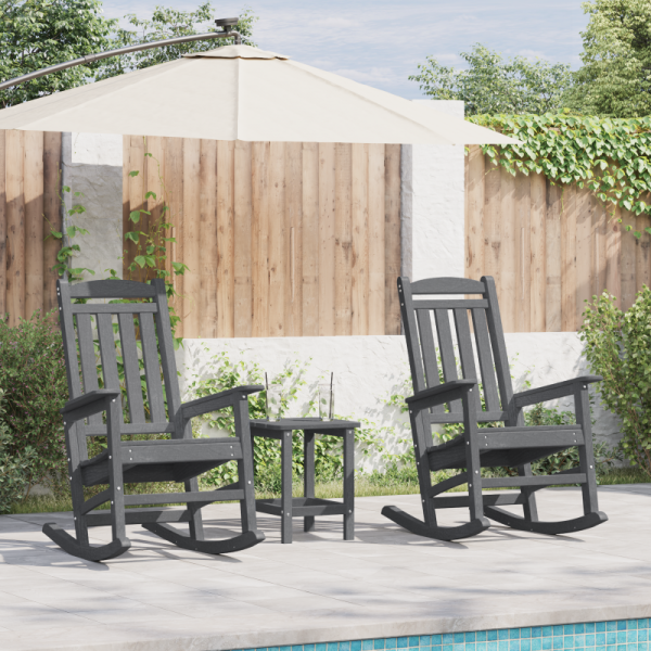 2 szt. jasnoszary fotel bujany 70x92x107.5 cm HDPE,  jasnoszary fotel bujany 70x92x108 cm HDPE