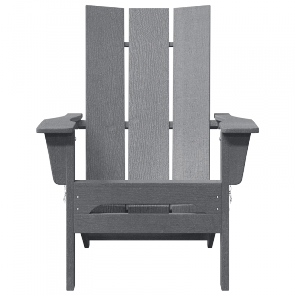 Składane krzesła Adirondack  2 sztuki Jasnoszare 74.5x80.5x90 cm HDPE, Składane krzesło Adirondack  Jasnoszare 74.5x80.5x90 cm HDPE