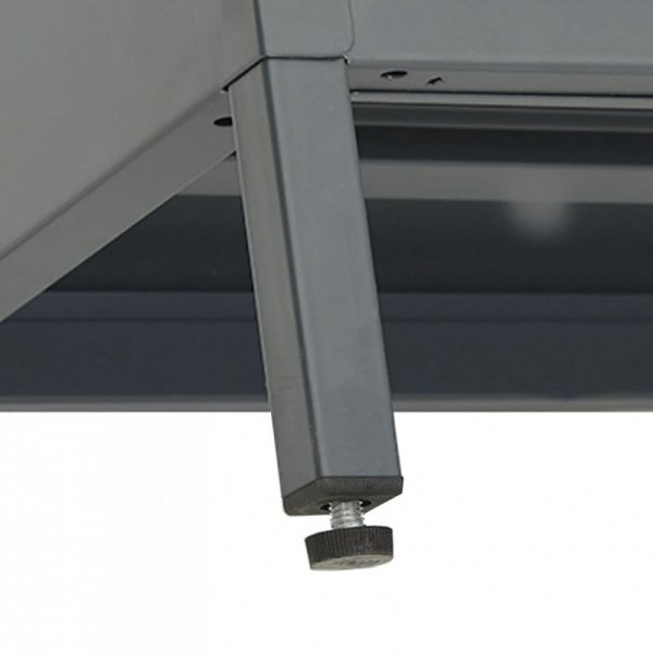 Szafka pod telewizor, antracytowa, 90x30x44 cm, stal i szkło