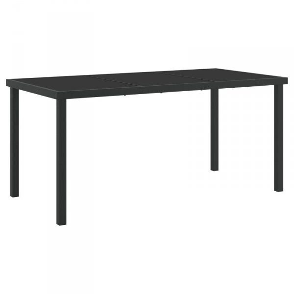 Zestaw 4 Czarny Rattan PE Średni materiały odporne na UV